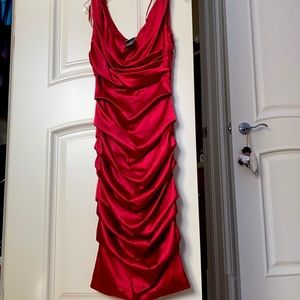 Le Chateau red tightly fitted dress